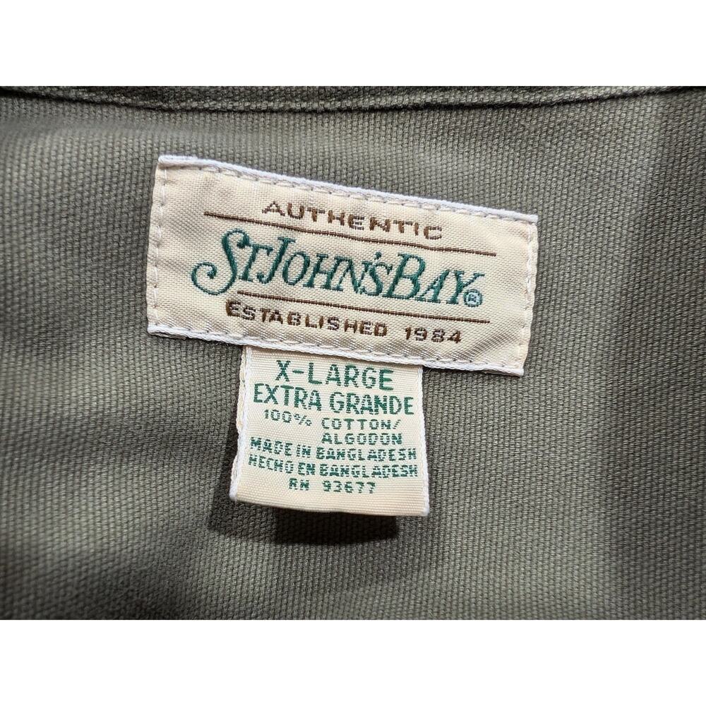 Vintage 90s Vest Surplus Green Button Front Misses Size XL - Picture 5 of 6